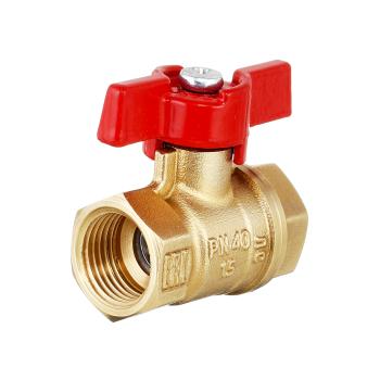 Кран шаровый латунныйБАЗ  11б27п1 вода ВР/ВР Ду 15 (1/2") Ру 40 бабочка 