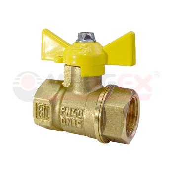 Кран шаровый латунныйVALFEX  11б27п газ ВР/ВР Ду 32 (1 1/4") Ру 40 бабочка 