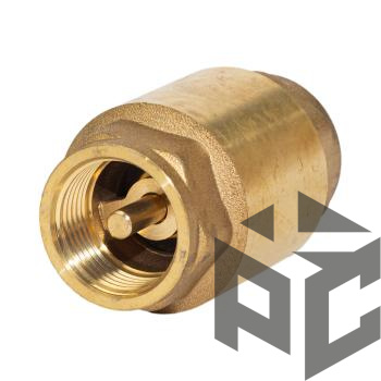 Клапан обратный латунный осевой Ду 32 Ру 16 (гор.вода) от производителя "Рускон"