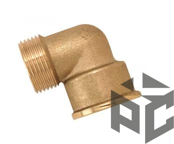 Уголок латунь НР/ВР Ду 25x32 (1"х1 1/4") от производителя "Рускон"