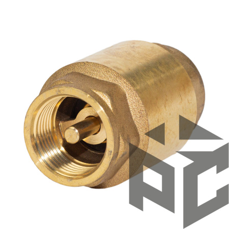 Клапан обратный латунный осевой Ду 32 Ру 16 (гор.вода) от производителя "Рускон"