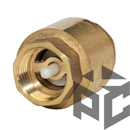 Клапан обратный латунный осевой Ду 20 Ру 16 (хол.вода) от производителя "Рускон"