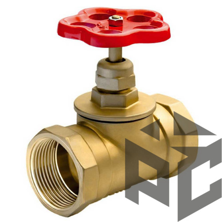Клапан (вентиль) запорный латунный 15б1п Ду 15 (1/2") Ру 16 от производителя "Рускон"